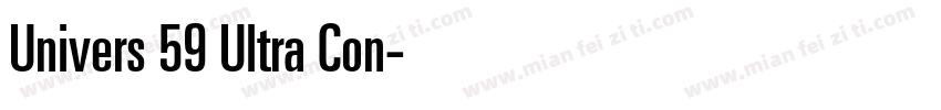 Univers 59 Ultra Con字体转换